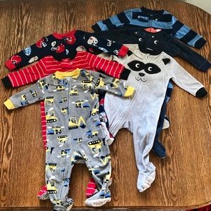 Carter’s Footed Fleece Pajamas - Set of 6